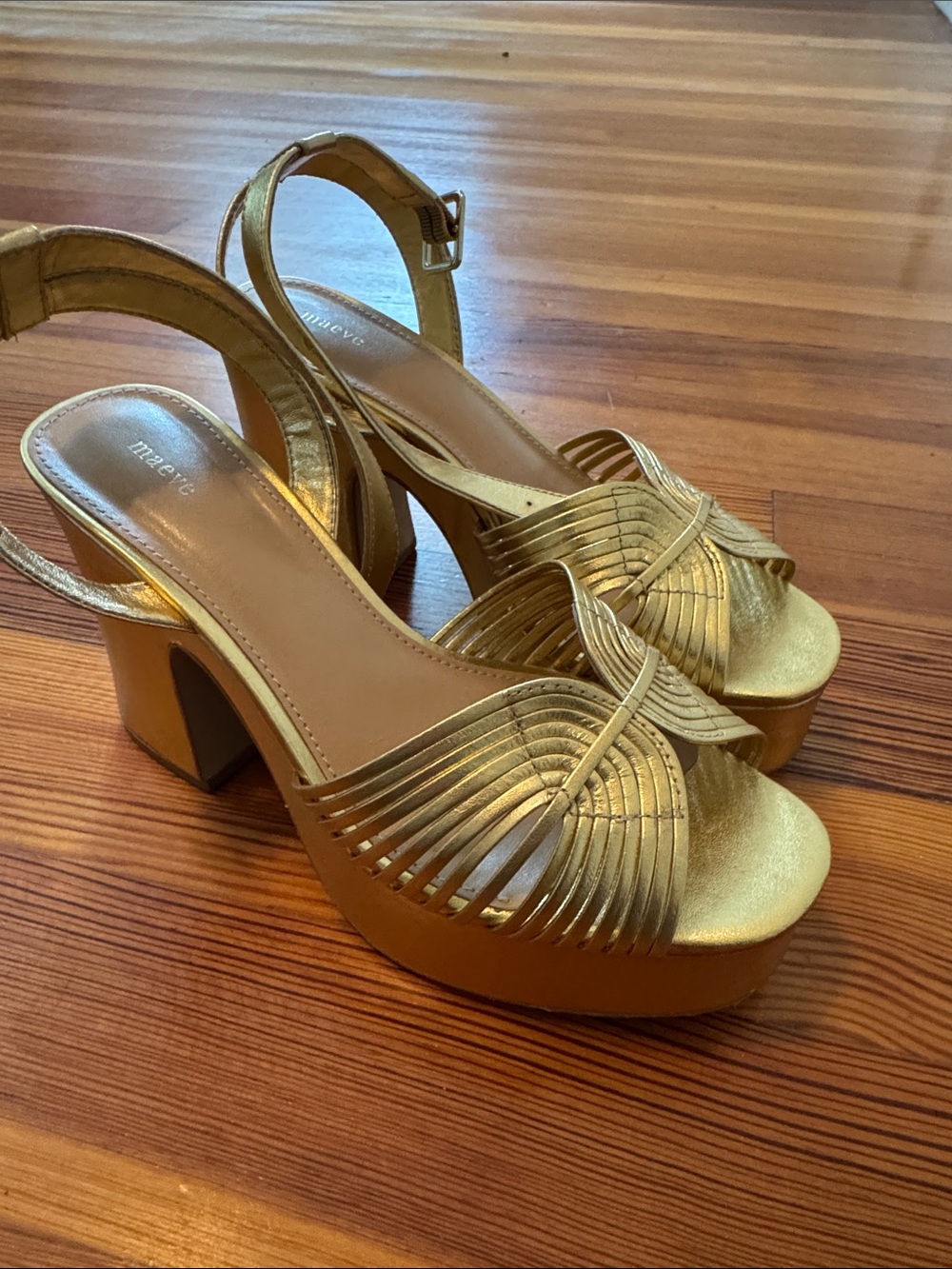 Maeve Lorelei Leather Platform Sandals